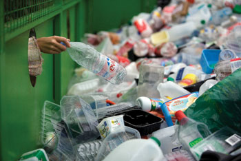 Recycling of plastic materials