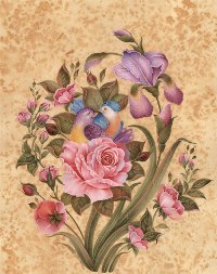 Original paintings of flowers and birds