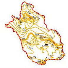 Map evaporation curves of the Fars province